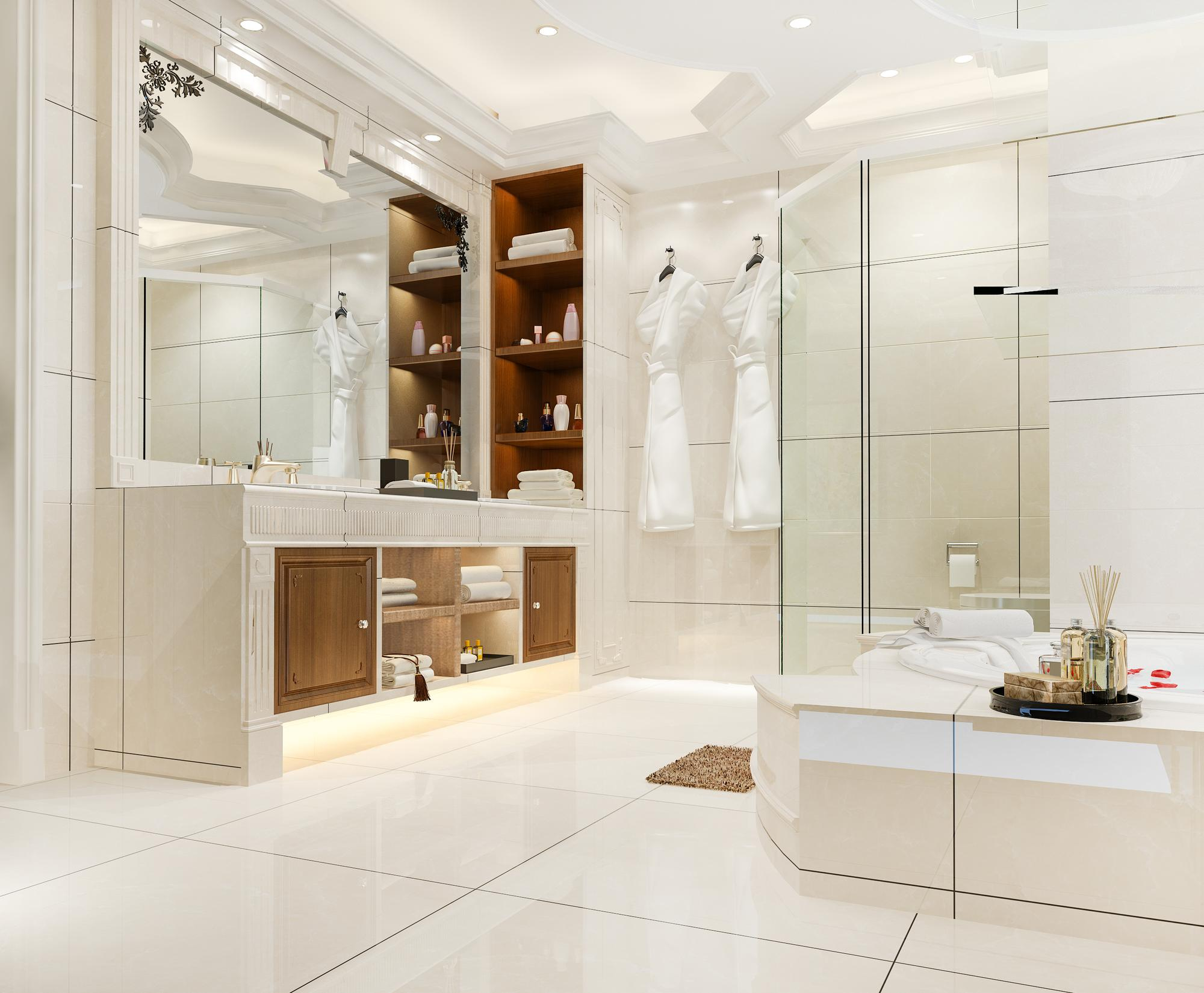 Salle de bain moderne haut de gamme réalisée par servat à Castanet-Tolosan, ambiance lumineuse et zen